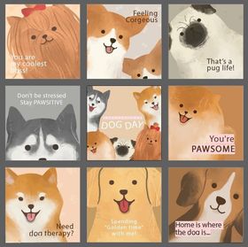 可爱萌犬插画集合