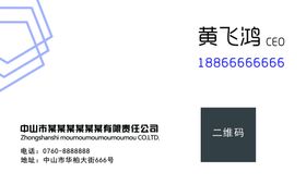 蓝色简洁科技名片