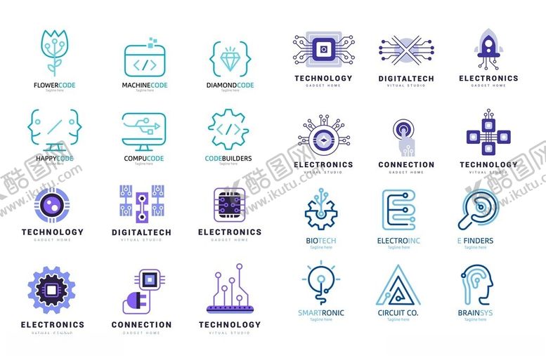 编号：90456704242149484023【酷图网】源文件下载-科技相关图标集合