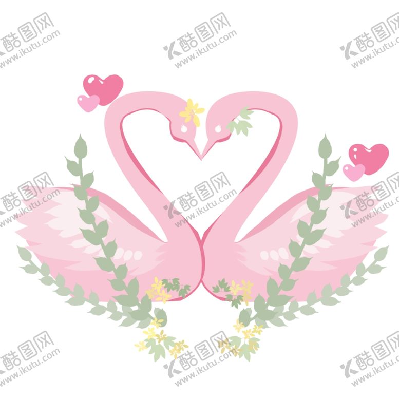 编号：25526612192307356382【酷图网】源文件下载-天鹅元素插画