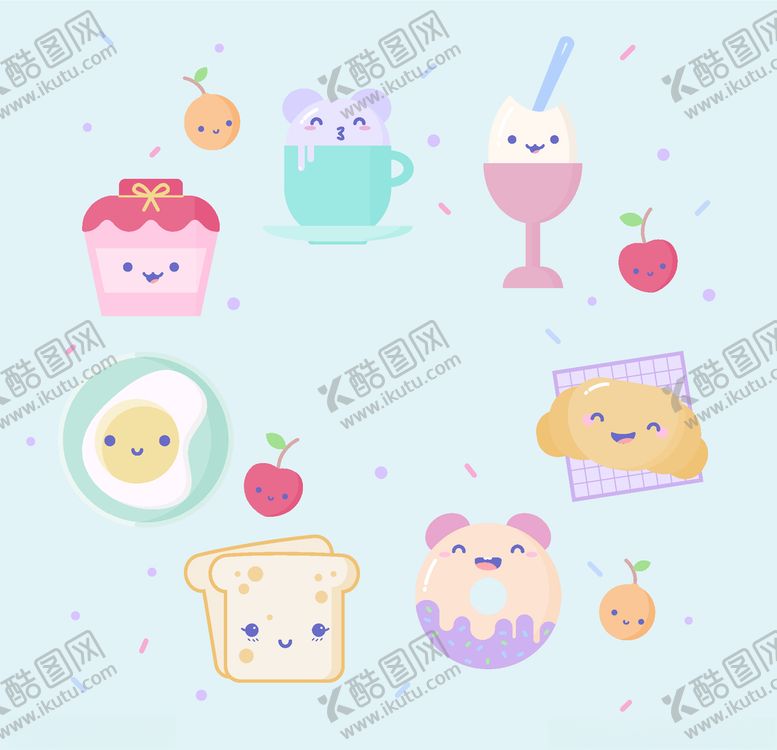 编号：56198407131517447400【酷图网】源文件下载-可爱食物