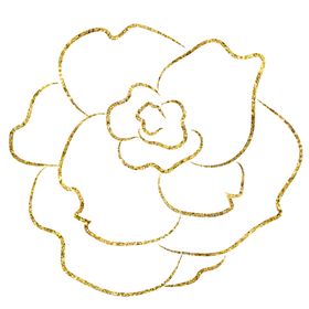 金色线条花朵图案