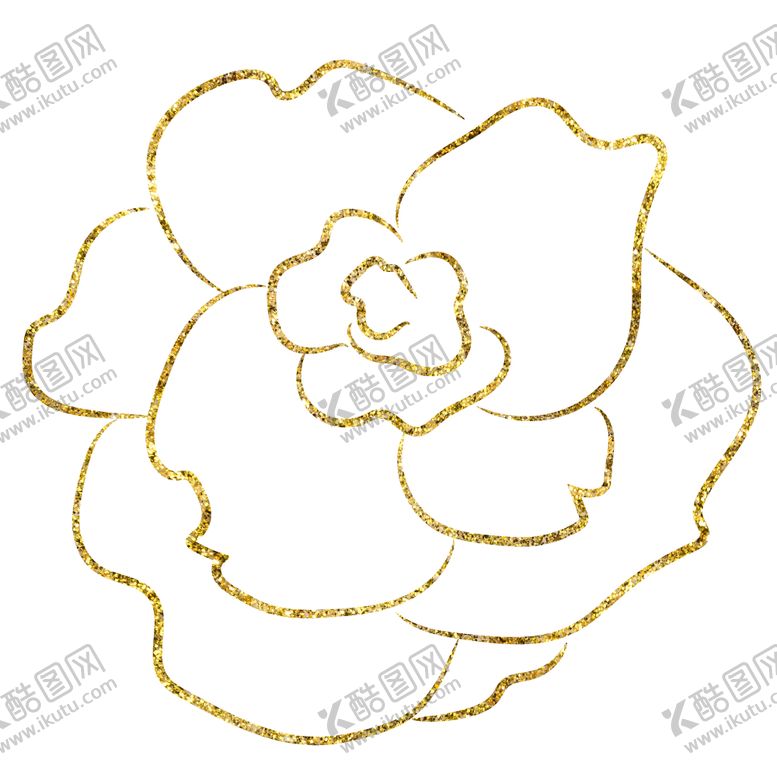 编号：86696309200705367502【酷图网】源文件下载-金色线条花朵图案