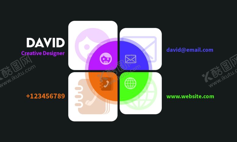 编号：77107309250005194779【酷图网】源文件下载-黑色简约名片样机正面