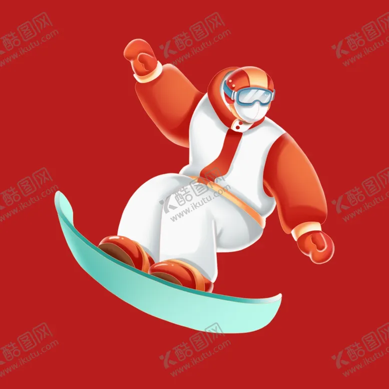 编号：40836501141105562169【酷图网】源文件下载-手绘滑雪人物