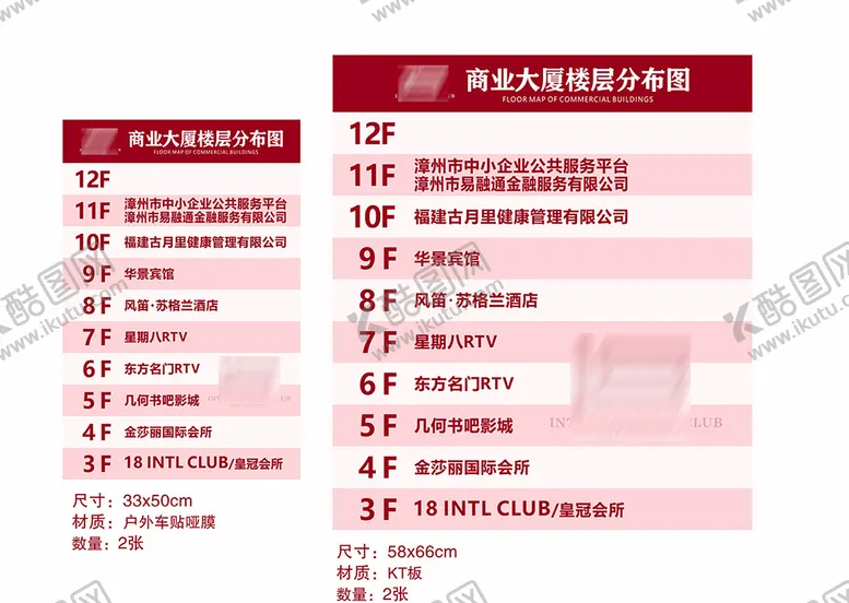 编号：40166706190536064000【酷图网】源文件下载-楼层分布图矢量展板