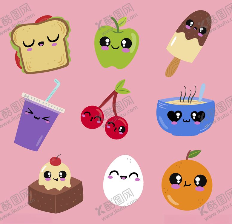 编号：23688809131551189740【酷图网】源文件下载-可爱食物