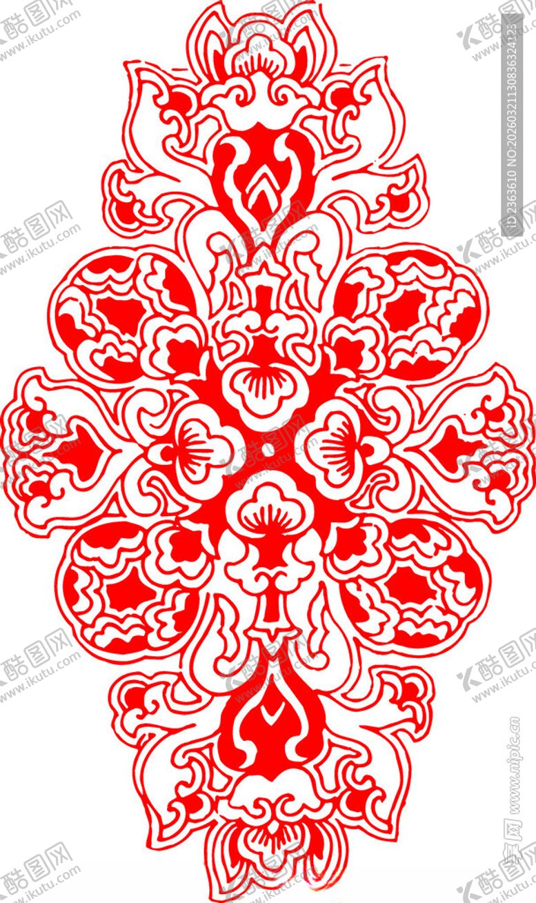 编号：10639604250310319916【酷图网】源文件下载-红色繁复花纹图案