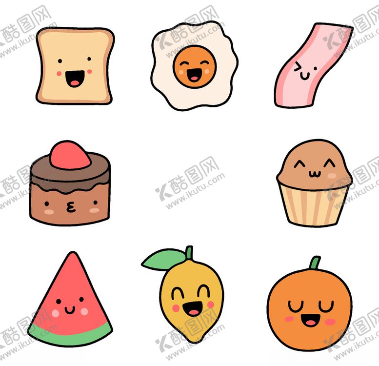 编号：96802709132226491534【酷图网】源文件下载-可爱食物
