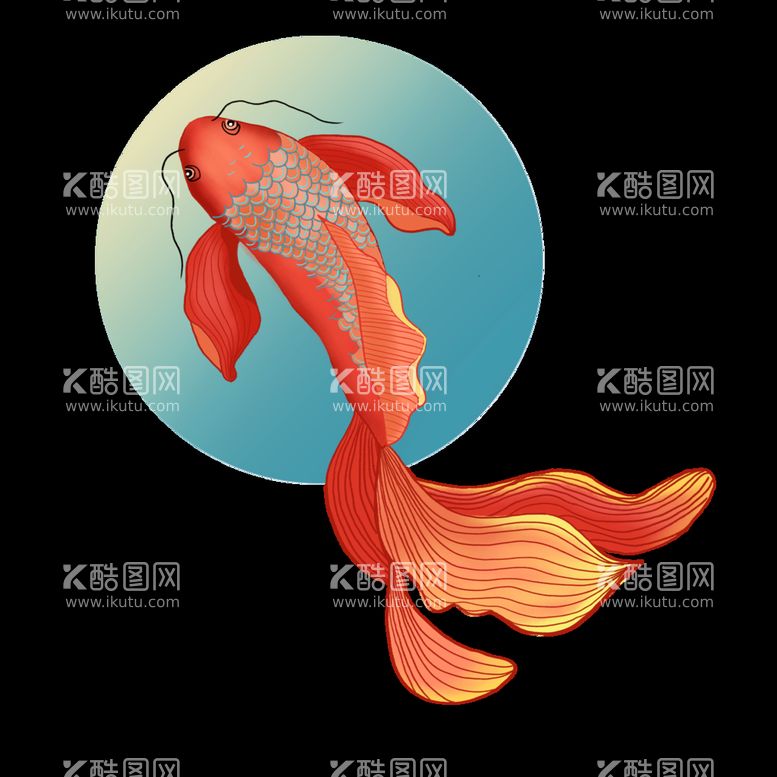 编号：87521810201714155027【酷图网】源文件下载-国潮风锦鲤