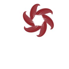 旋转图案红色花纹设计