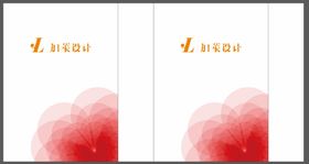 白色、红色花瓣手提袋