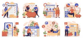 多样办公场景插画集合