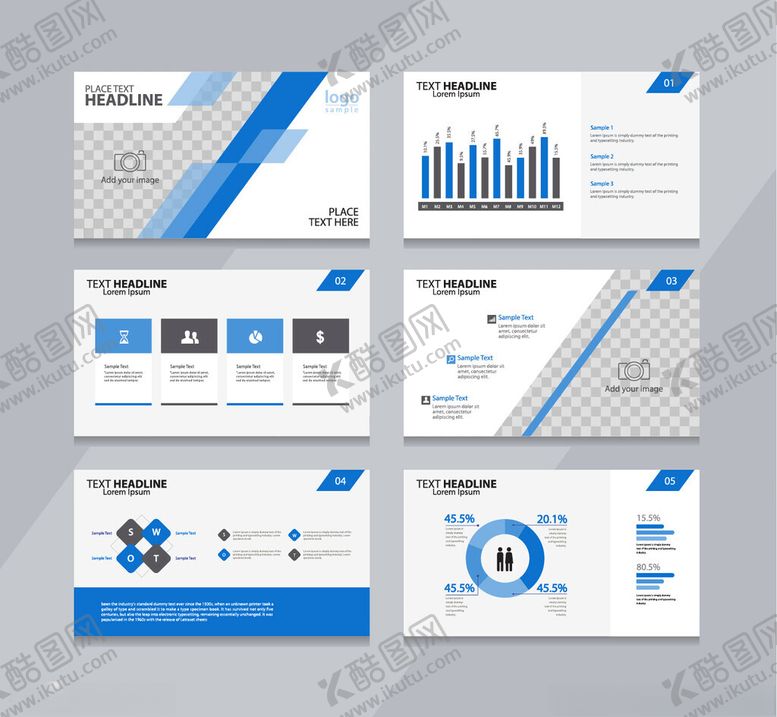 编号：36250311020451357387【酷图网】源文件下载-蓝色画册