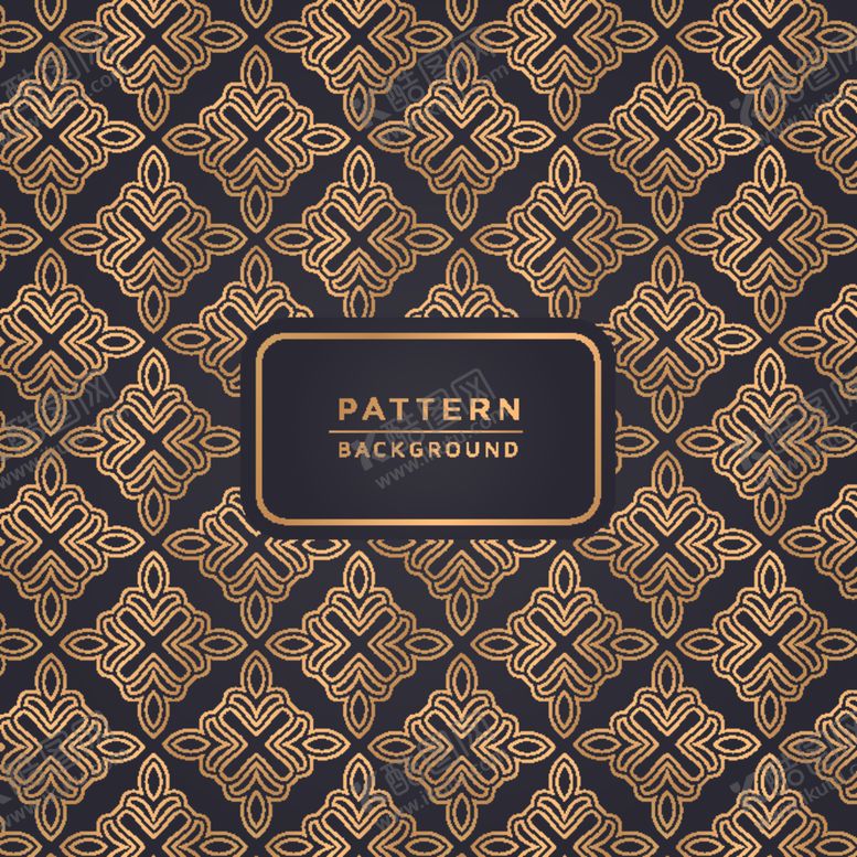 编号：57971509250345213647【酷图网】源文件下载-金色连续花纹