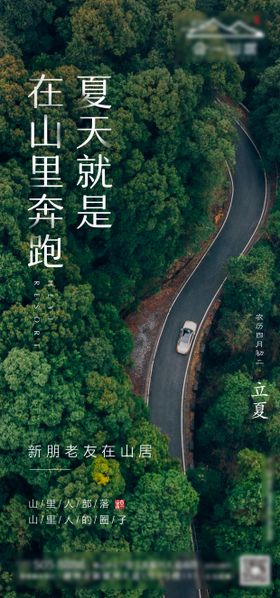 立夏节气海报二十四森林公路