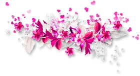鲜花素材朵底纹边框百合