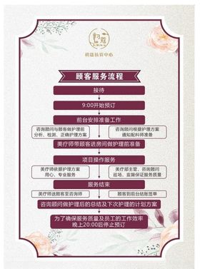 美容会所服务流程
