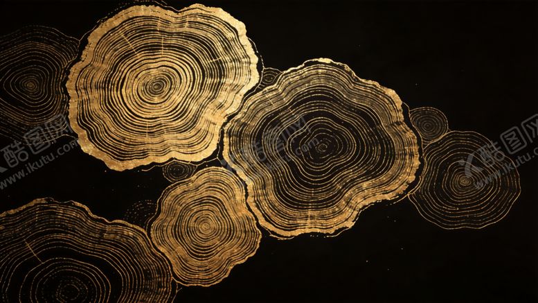 编号：69076004012305481718【酷图网】源文件下载-金色圆形纹理艺术图案