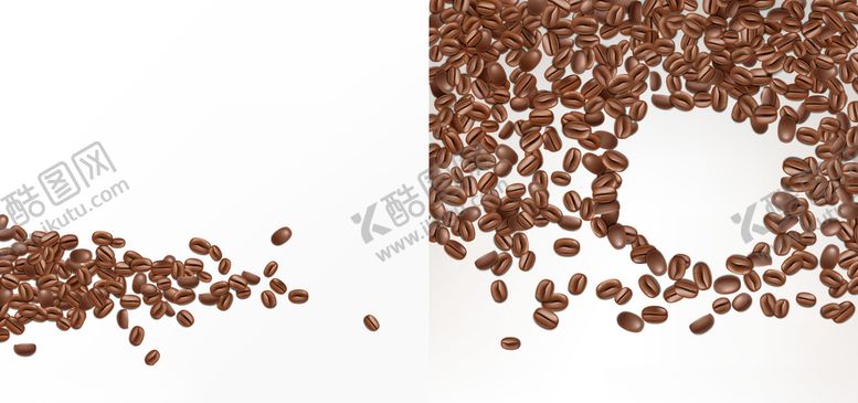 编号：88821710310840164451【酷图网】源文件下载-逼真咖啡豆插画