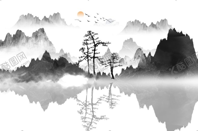 编号：22203110112112355522【酷图网】源文件下载-水墨山水画