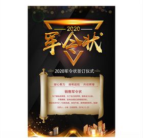 2020战报军令状海报