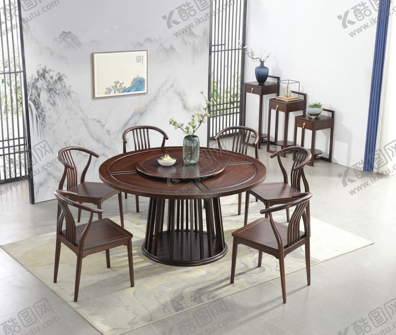 编号：39473509271312508890【酷图网】源文件下载-餐桌椅背椅