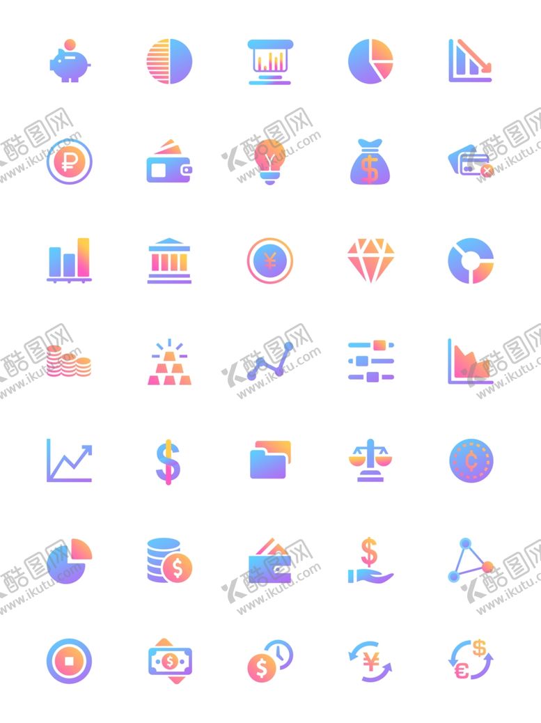编号：80119007090617368031【酷图网】源文件下载-金融业绩类图标