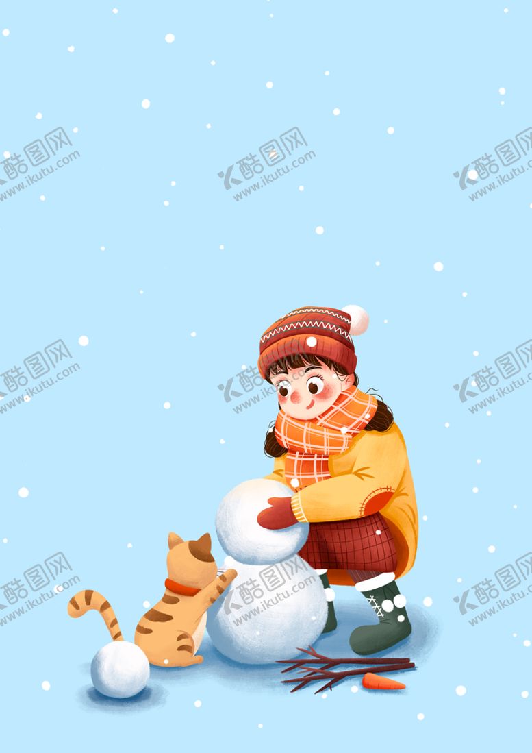 编号：93186510050930129165【酷图网】源文件下载-女孩和猫