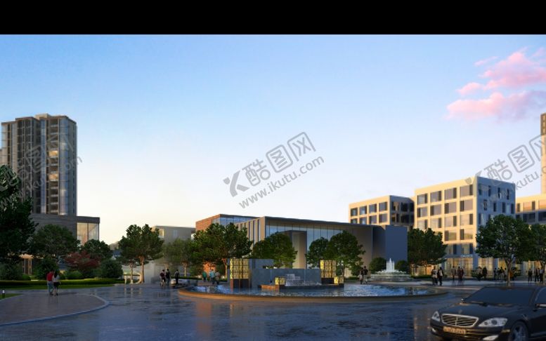 编号：43224609150057406916【酷图网】源文件下载-道路绿化景观效果图