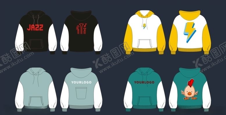 编号：50180410040127489298【酷图网】源文件下载-潮流可爱童装卫衣款式设计