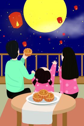 中秋节插画佳专题素材