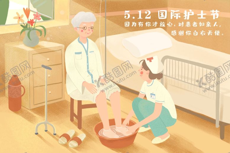 编号：27790505071524297357【酷图网】源文件下载-护士节人物女性清新插画背景