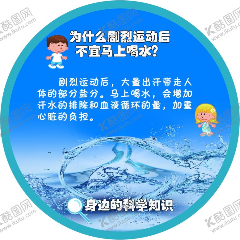 编号：33191101270850356522【酷图网】源文件下载-剧烈运动后不宜马上喝水