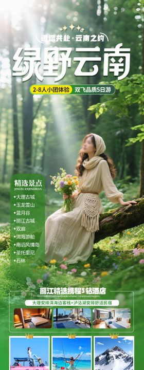 绿野云南旅游海报
