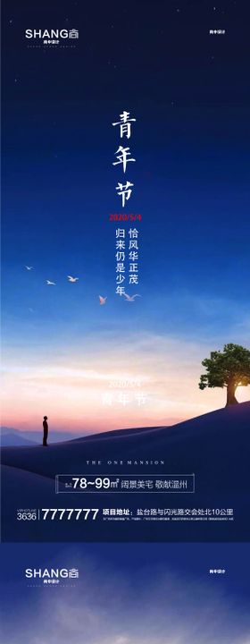 五四青年节节日海报