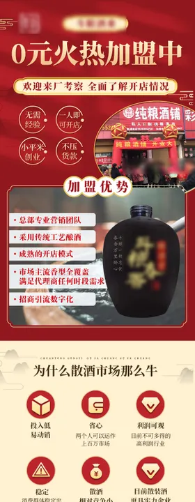 酒水加盟代理H5专题设计