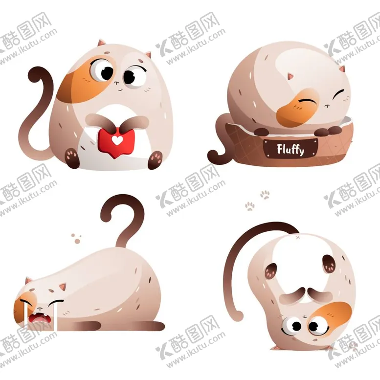 编号：39502809140028456052【酷图网】源文件下载-卡通小猫