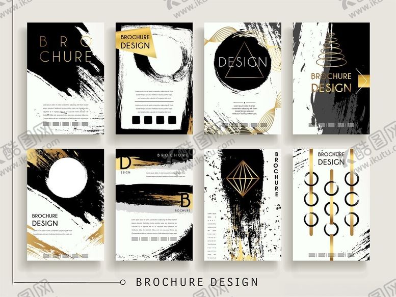 编号：36887111211608173661【酷图网】源文件下载-黑金风格品牌设计素材集