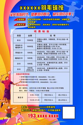 羽毛球馆宣传