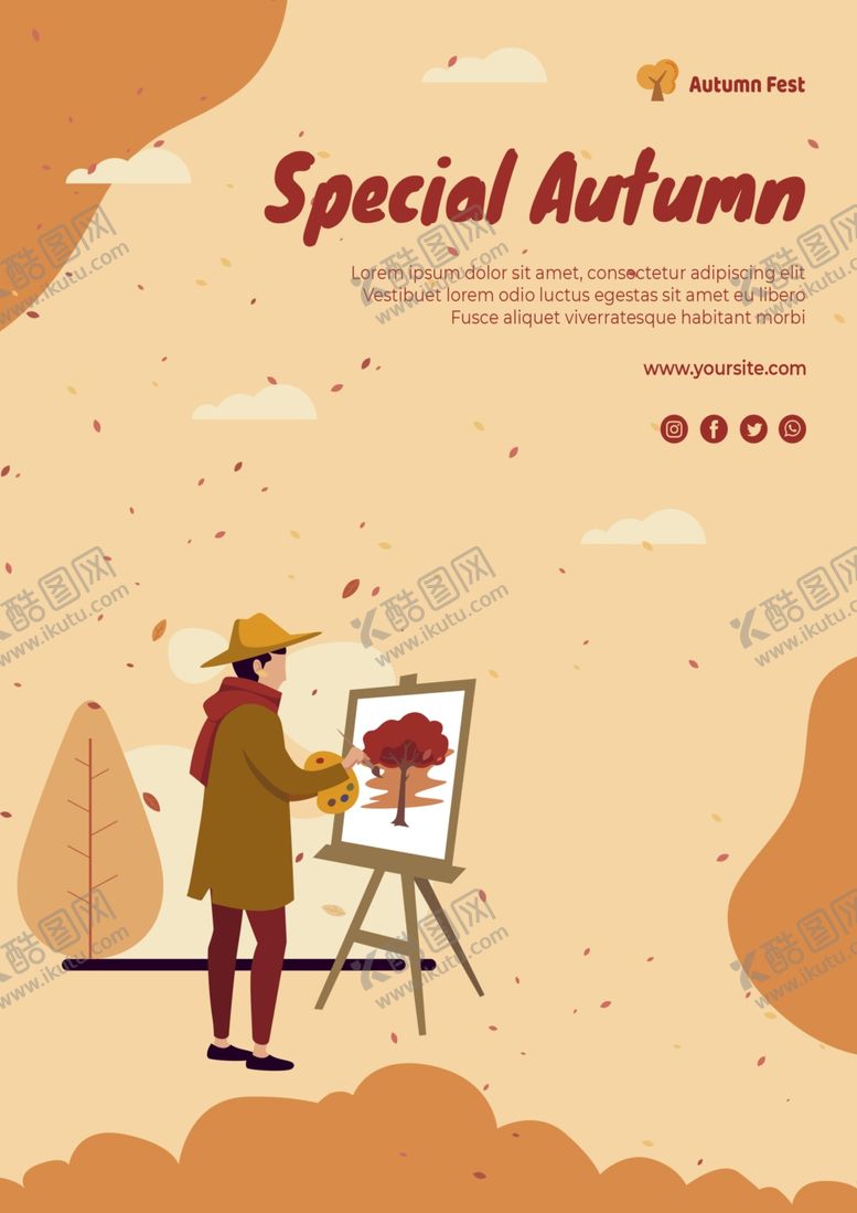 编号：66305210060900165946【酷图网】源文件下载-秋季海报