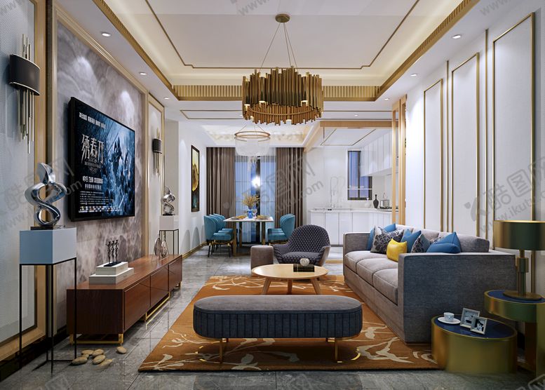 编号：99989010030745002049【酷图网】源文件下载-客餐厅效果图