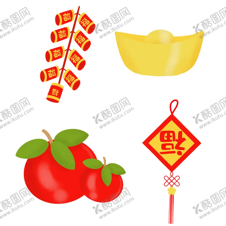 编号：54170909182120124687【酷图网】源文件下载-新年贴纸