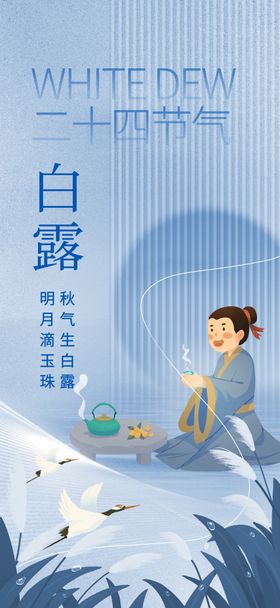 白露节气海报