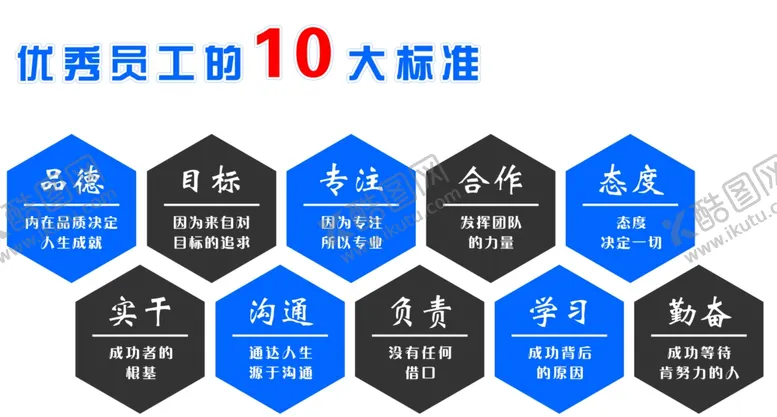 编号：46487101192005219659【酷图网】源文件下载-优秀员工的10大标准
