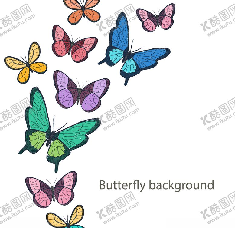 编号：52383309262053182047【酷图网】源文件下载-蝴蝶昆虫动物