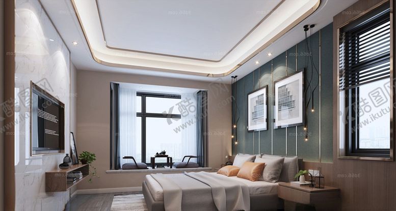 编号：14645109160740539201【酷图网】源文件下载-后现代卧室