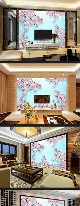 电视背景墙装饰画客厅效果图3D
