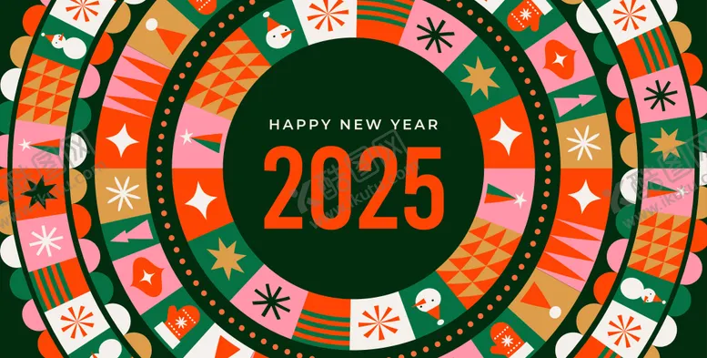 编号：36665012051230593097【酷图网】源文件下载-2025新年主视觉活动背景板