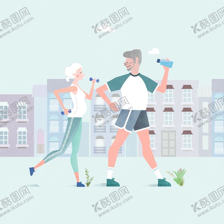 编号：62459609232209144527【酷图网】源文件下载-老人健身
